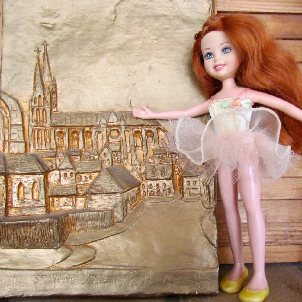 WEE 3 FRIENDS DOLL, LILA, in BALLERINA COSTUME TUTU, FABULOUS RED HAIR!